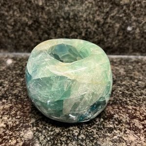 Natural stone candleholder